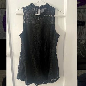 Fortune Ivy Black lacy top